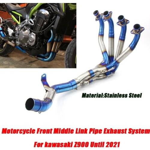 Front Middle Pipe Lossless installation Refit Replace Exhaust System for Kawasaki z900 Until 2021 Motorcycle Stainless Steel
