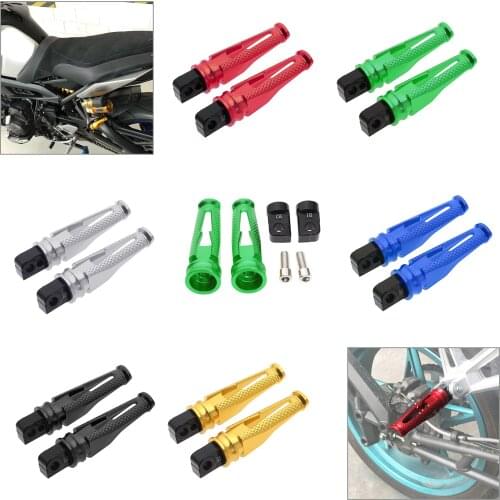 Foot Rests Pegs Passenger Rear Footrests For SUZUKI GSXR1300 Hayabusa GSXR600 750 2006- GSX-S100 Motorcycle Aluminum