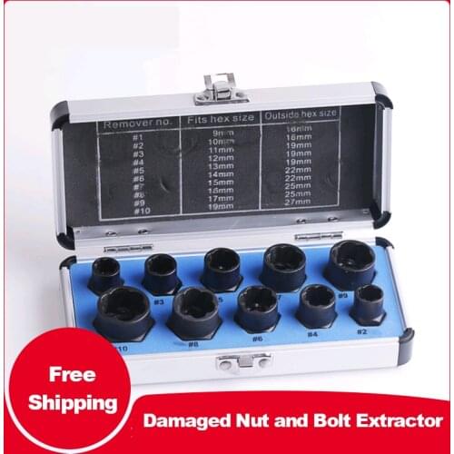 Damaged Nut and Bolt Extractor Bushing Head Remove Outer Hexagon Screw Tool Sleeve Bolt and Nut Broken Wire Extractor