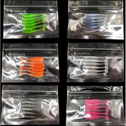 6pcs / lot Fishing Lures Wobbler 70mm/2.1g Swimbait Silicone Soft Bait Artificial Soft Bait