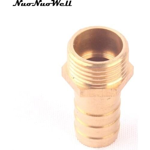 1pcs NuoNuoWell Brass 1/2"-16mm Male Straight Hose Connector Garden Irrigation Watering Pipe Metal Adapter Coupler Fittings