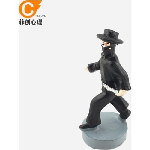 Psychological sand table sandbox game box therapy mythology characters masked gangster