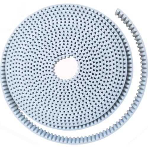 10 Meters, HTD3M Timing Belt, Width 15/30mm, Pitch 3mm , Color White, PU Polyurethane With Steel Core, HTD3M Open Ended Belt