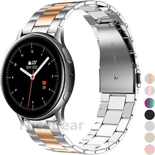 For Samsung Galaxy Watch Active 2 40mm Bands Active2 44mm Band Stainless Steel Strap bracelet for Galaxy Watch 42mm