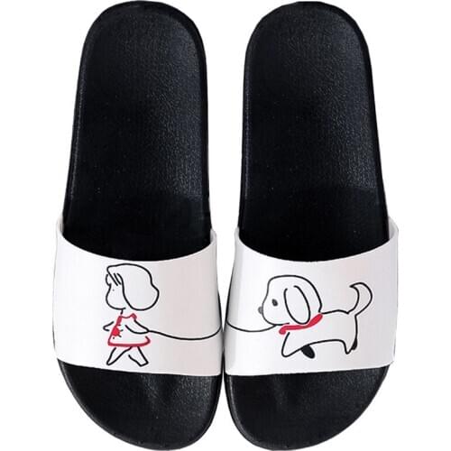 Summer Women Slippers for Shoes PVC Cartoon for woman Slippers 2021 NEW Non-slip Bathroom Home flip flops