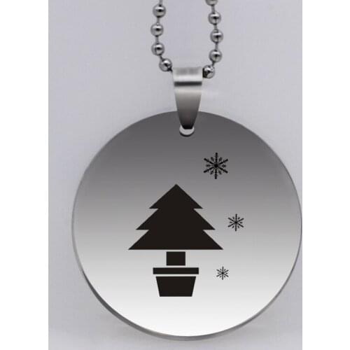 Ufine Christmas gift for dad jewelry glass mustache best father pendant army card stainless steel custom necklace N4582