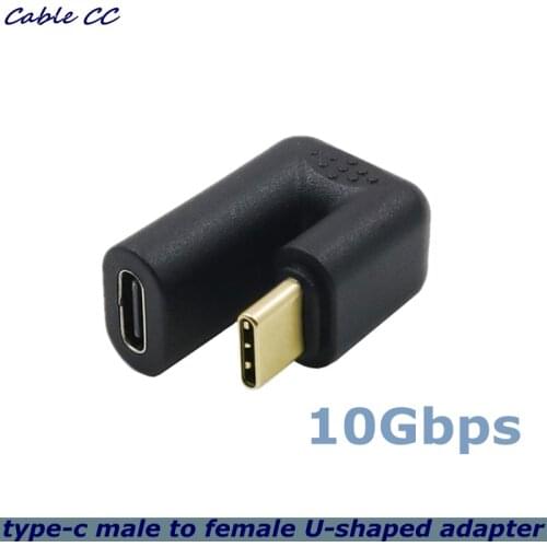 High-Speed USB 3.1 Type-c Male to Female U-Shaped Adapter Supports Audio and Video 4K 60HZ Resolution 10Gbps For Mobile MacBook