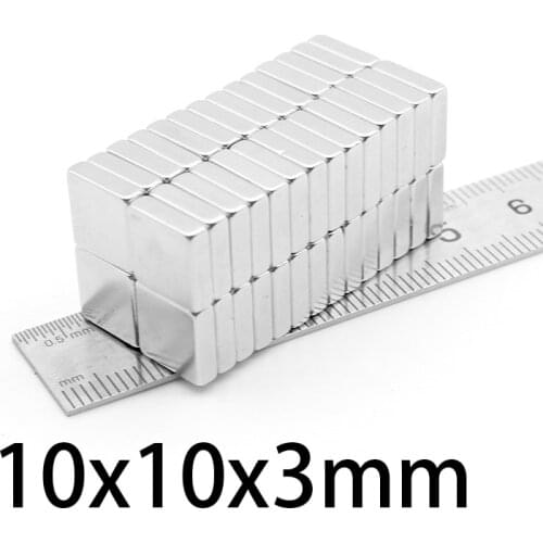 10-200pcs 10x10x3mm Quadrate Super Powerful Magnets 10mmx10mmx3mm Neodymium Magnetic N35 10*10*3mm Block Strong Magnet 10*10*3