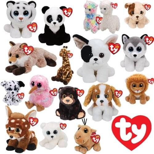 15CM Ty Beanie Plush Animal Doll Unicorn Leopard Panda Sheep Soft Bear Dog Penguin Cute Stuffed Kids Toys Childrens Gifts