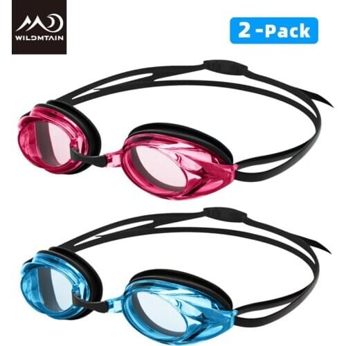 WILDMTAIN 2pieces/lot Adjustable UV Protection Swimming Goggles Professional Anti Fog Eyewear Eyeglasses for Men Women SG1