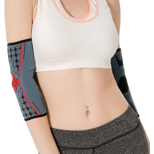 1 Pairs Elbow Pads Elbow Support Elastic Brace Sleeve for Gym Weightlifting Running Basketball Volleyball Home Fitness Equipment