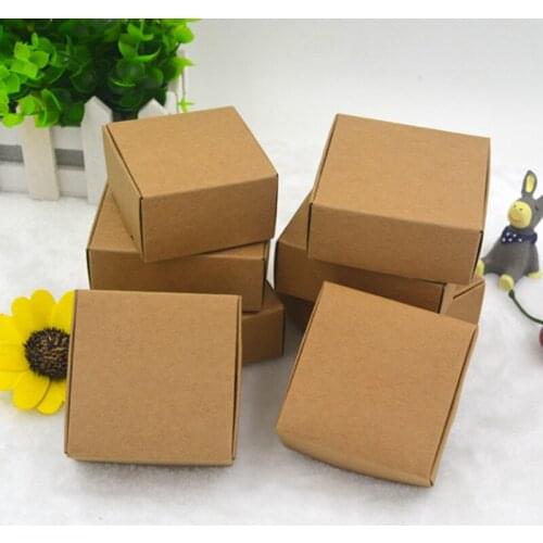 300pcs Small Kraft Carton Kraft Paper candy Box,small brown cardboard paper packing box,Craft Gift Handmade Soap Packaging box