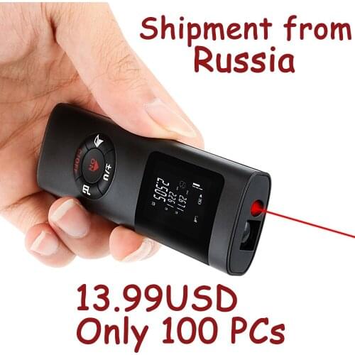40M Smart Handheld Rangefinder Digital Mini Distance Measuring Meter Portable USB Charging Electronic Space Measurement Device