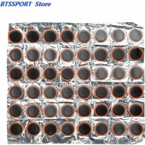 48Pcs Dia 2.5cm Round Bicycle Bike Tire Tyre Rubber Patch Piece Repair Tools Kits For Cycling Tyre Puncture Repair Wholesale