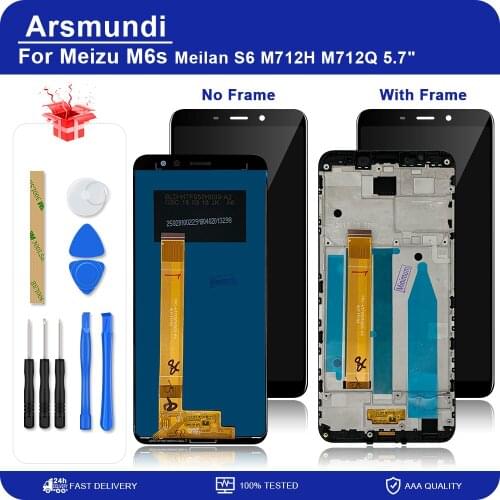 5.7" For Meizu M6s Meilan S6 Mblu S6 M712H M712Q LCD Display Touch Screen Digitizer Assembly + Frame For Meilan S6 M6s Mblu S6