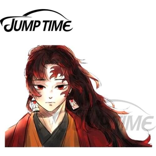 JumpTime 13 x 5.8cm For Kimetsuno Yaiba Yoriichi Anime Peeker Car Stickers Windows Scratch-proof Cartoon Vinyl Car Wrap Decal