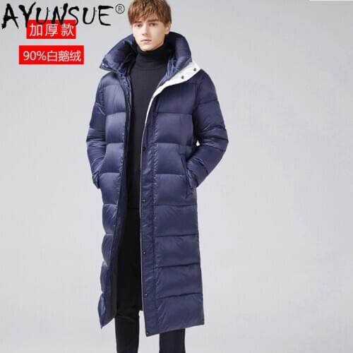 AYUNSUE 2020 New Winter Jacket Men Clothing Thick Mens Down Jackets Warm Parka X-long Clothes 5XL Coat Male Hommes Veste LXR950