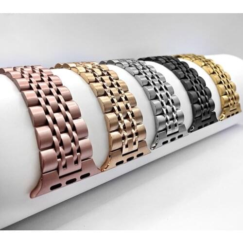 Stainless Steel Strap for Apple Watch Band 44mm 42mm 40mm 38mm Metal Wristband Bracelet for iWatch Series 6/5/4/3/2/1/SE Belt