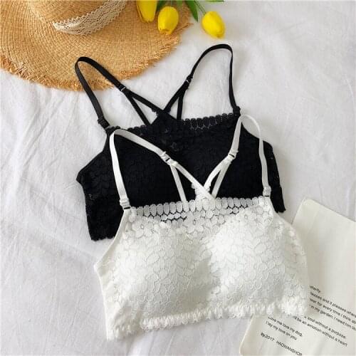 Lace wrapped chest anti-light tube top student girl underwear sexy beauty back bra one size baby girl clothes cute bra teen bra