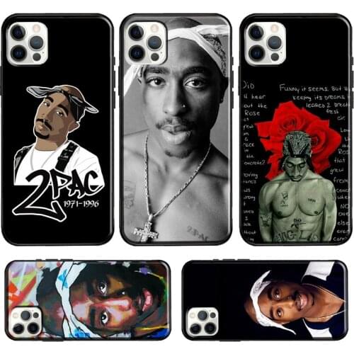 2pac tupac Crown 2 pac Case For iPhone 12 mini 12 Pro Max Cover For iPhone 11 Pro Max XS X XR 7 8 Plus SE 2020