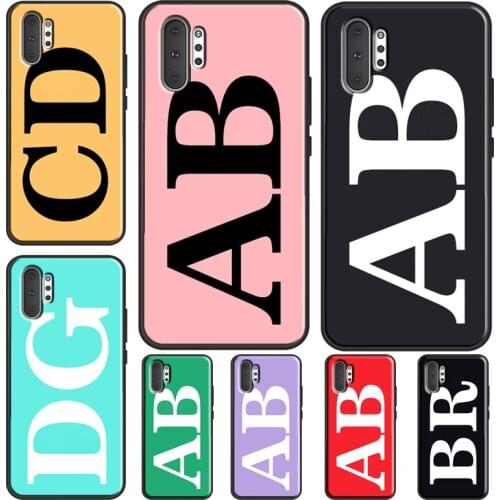 Personalised Name Initial Custom Case For Samsung Galaxy S21 Ultra Note 20 Note 10 Plus S8 S9 S10 Plus S10e S20 FE Cover