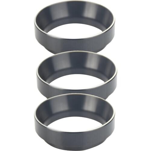 3Pieces Black 58mm Espresso Dosing Funnel Coffee Catcher Rings Leveler Tool