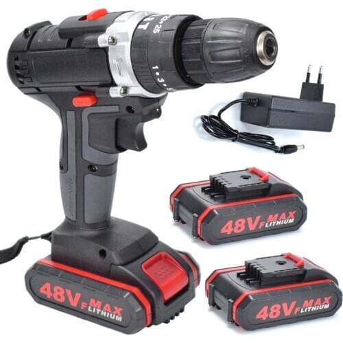 Electric impact Cordless drill screwdriver battery Power Hand tools kits Driver 3/8-Inch 21V Rechargeable 2 Speed Lithium-Ion