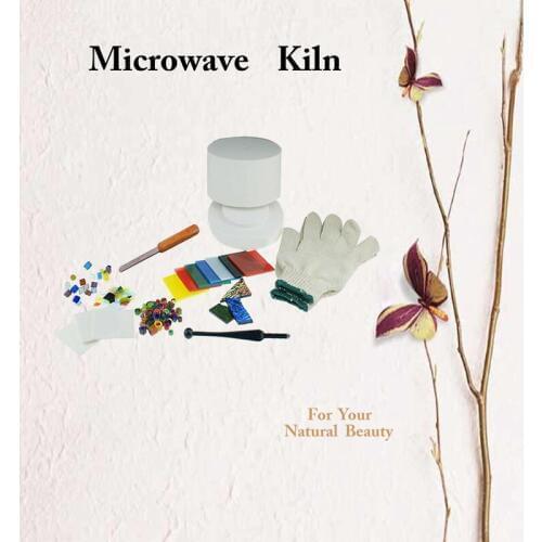 2017 Economic Small Microwave Kiln Kits(10pcs/set) Microwave Kiln Fusing Glass Jewelry Art Work 12*8.3cm China Post Free Ship