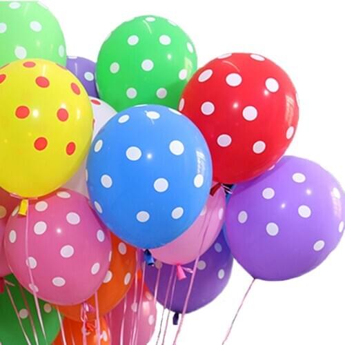 Black White Polka Dot Latex thick balloon wedding Birthday party candy-colored dots wave point decor balloons kid toys