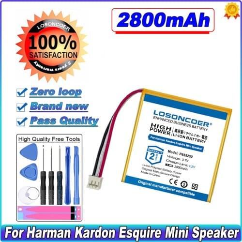LOSONCOER P655252 2800mAh Battery For Harman Kardon Esquire Mini Speaker Loudspeaker