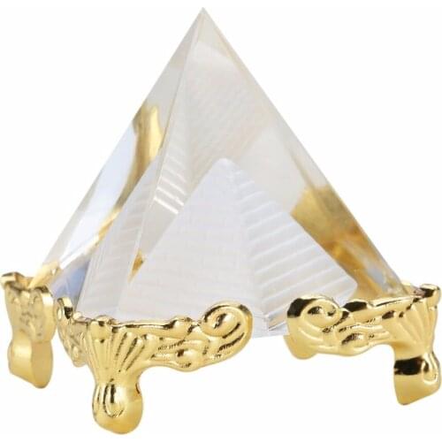 Fashion Artificial Egyptian Clear K9 Crystal Quartz Pyramid Home Office Desk Decoration Wonderful Ornament Gift For Friends