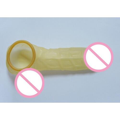 Men natural transparent latex condom penis sheath exotic accessories