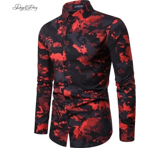 2021 New Arrival Men Shirt Long Sleeve Fashion Pring Wedding Casual Office New Year Spring Autumn Turn-down Collar Male DA434