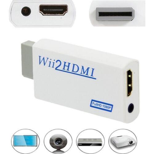 NEW Full HD 1080P Wii To HDMI 1080P Upscaling Converter Adapter +3.5 mm Audio Output