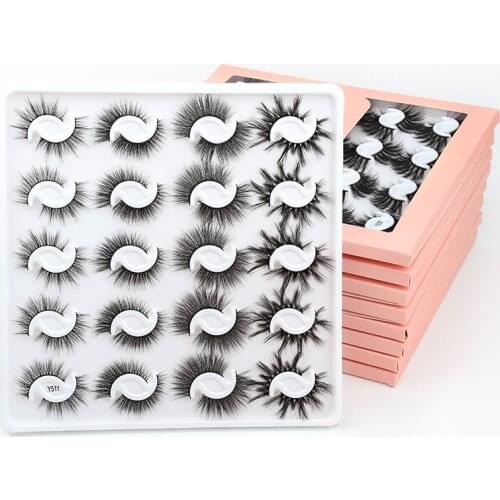 Wholesale Items Lashes 60/100/300 Pairs Natural Long False Eyelashes Dramatic Fluffy 3D Mink Lashes Extension Soft Wispy Volume