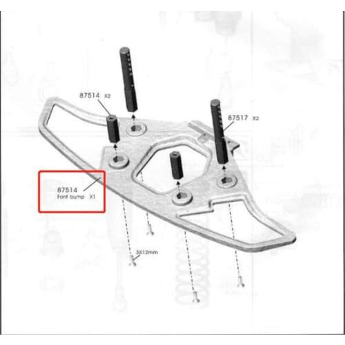 Original OFNA/HOBAO RACING 87514 Front Bottom & Upper Bumper Plate For 1/7 HYPER ONE-SEVEN ONROAD