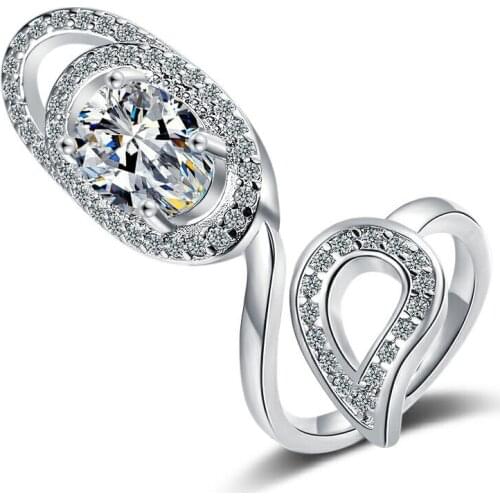 Creative opening ring A ring female temperament diamond-encrusted jewelry rings A ring hand accessories