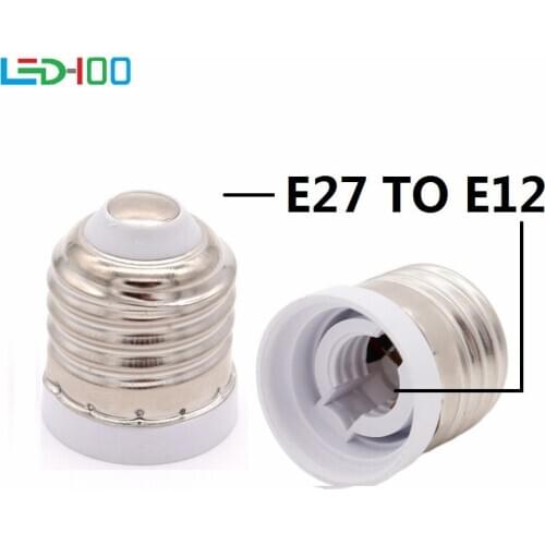 Socket E27 To E12 Lamp Holder Converter E12 Lamp Socket Adapter E27 Lamp Base Fireproof Material Screw Mouth Lamp Socket Changer