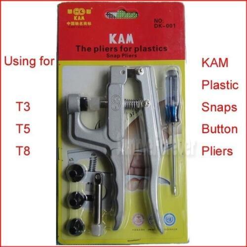 20set Plastic Snap Button Plier DK-001 Metal Snap Snaps Fasteners Machine Snaps Kit Jewelry Machine Tool for T2 T3 T5 T8