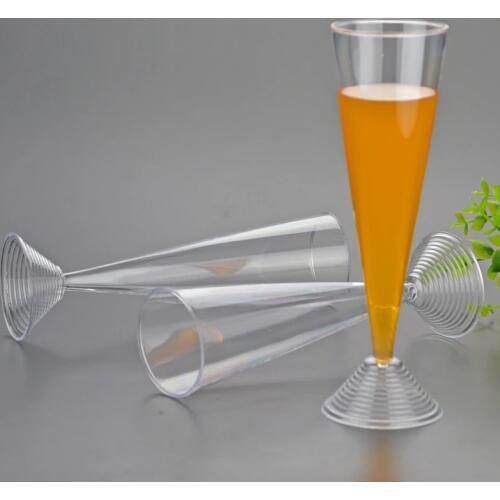 Clear Plastic Disposable Goblet Wine Pokal Drinking Cup Cocktail Cup Party Kitchenware Supplies 12pcs/lot DEC205