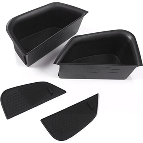 Front Door Handle Armrest Container Tray Storage Box with Non-Slip Mat for Alfa Romeo Giulia 2017 Car Accessories