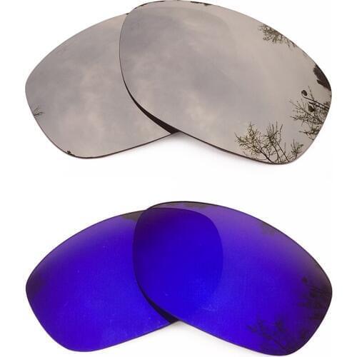 Silver Mirrored & Purple Mirrored Polarized Replacement Lenses for Pit Bull Frame 100% UVA & UVB
