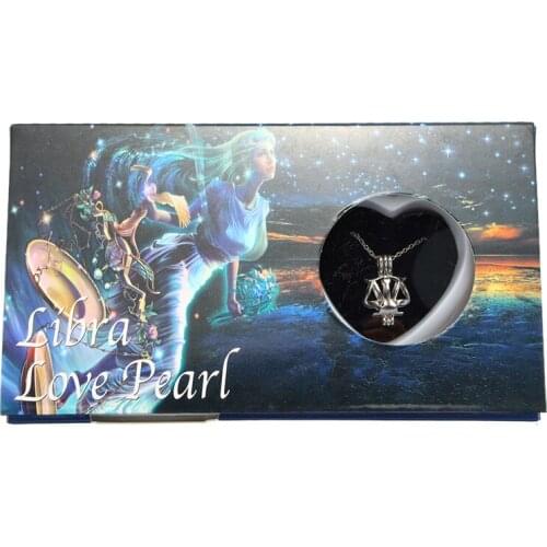 Natural Freshwater Pearl Wish Box 12 Constellation Necklace Pendants Popular Cage Holder DIY Jewelry Box For Women Jewelry Gift