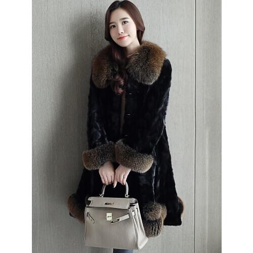 Real Mink Coat Female Luxury Natural Fur Coats Winter Jacket Women Korean Long Jackets for Women Clothes 2020 MY4100