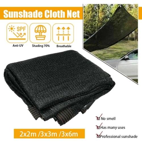 Sunblock Shade Cloth With Grommets 70% Outdoor Anti-UV Sun Shade Net Mesh PE Awnings Sun Shelter Garden Patio Pool Shade Sail