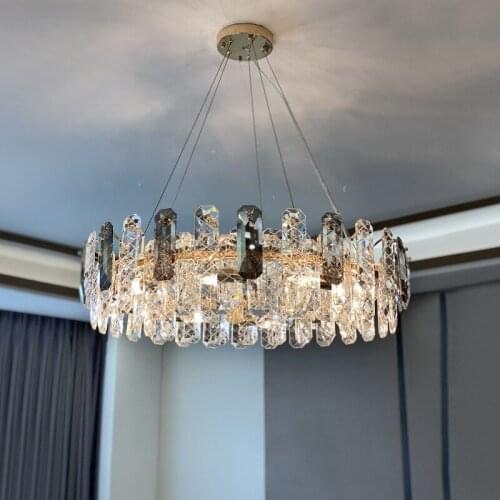 New Modern Crystal Chandelier Simple Atmosphere Light Luxury Living Room Lamp Creative Personality Dining Room Bedroom Lights