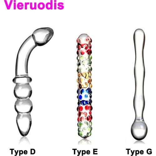 Glass Anal Plug Beads Butt Plug Heat-resistant Glass Dildo Masturbator Adult Sex Toys For Woman Men Prostate Massage Male