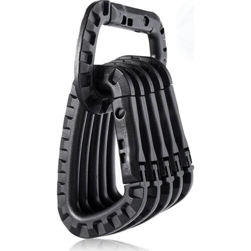 Tactical Carabiner Keychain Climbing D Rings Light Weight Spring Snap Gear Clip Utility Hooks Hanging Buckle for Camping Fishing