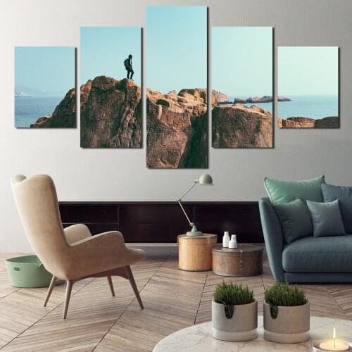 The Spirit Of Adventurer Embraces The Sea And The Blue Sky Photography Art HD Printing Waterproof Ink Home Decoration Painting