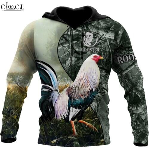 HX Beautiful Rooster 3D All Over Print Unisex Hoodie Men Sweatshirt Zip Pullover Harajuku Casual Jacket Tracksuit Drop Shipping